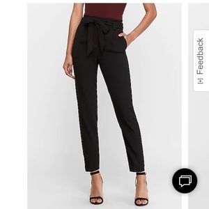 NWOT Express Paperbag Ankle pant WHITE